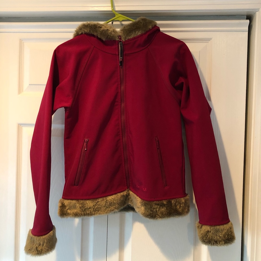 Marmot hooded faux fur jacket